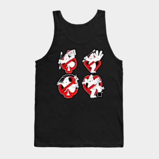 The Magic Ghostbuster Playing Card Logos! Tank Top